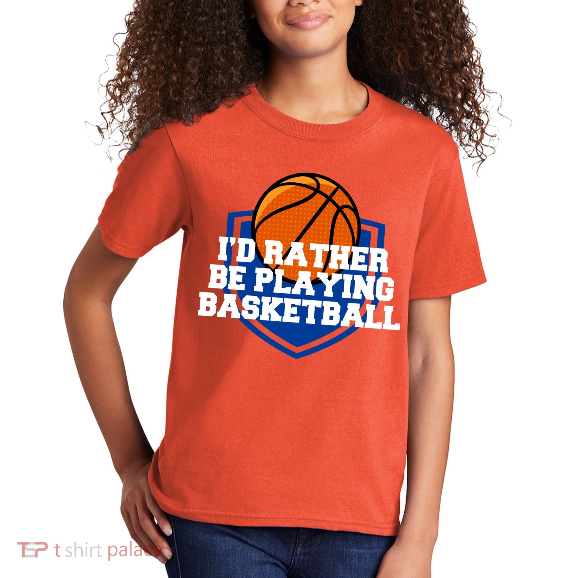 I'd Rather Be Playing Basketball Kids T-Shirt