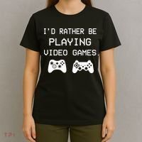 I'd Rather Be Playing Video Games T-Shirt thumb 4