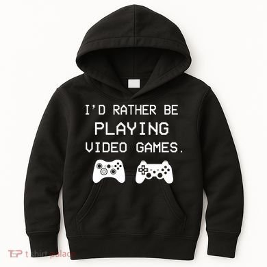 I'd Rather Be Playing Video Games Kids Hoodie
