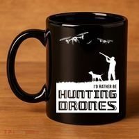 I'd Rather Hunting Drones 11oz C Handle Ceramic Mug thumb 4
