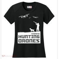 I'd Rather Hunting Drones Women's Cooling Performance Crew T-Shirt thumb 0
