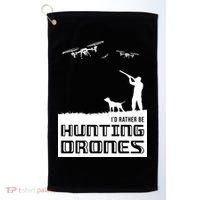 I'd Rather Hunting Drones Golf Towel thumb 0