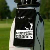 I'd Rather Hunting Drones Golf Towel thumb 2