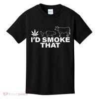 I'd Smoke That Pot Head Marijuana Kids T-Shirt thumb 0