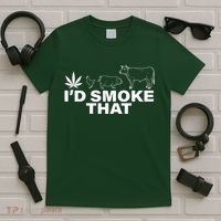 I'd Smoke That Pot Head Marijuana T-Shirt thumb 5