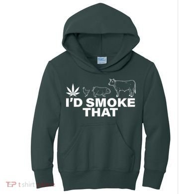 I'd Smoke That Pot Head Marijuana Kids Hoodie