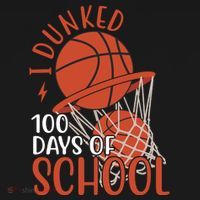I Dunked 100 Days Of School Basketball Ornament thumb 1