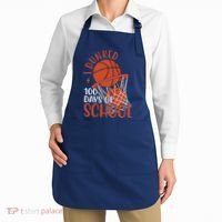 I Dunked 100 Days Of School Basketball Apron thumb 2