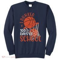 I Dunked 100 Days Of School Basketball Sweatshirt thumb 0