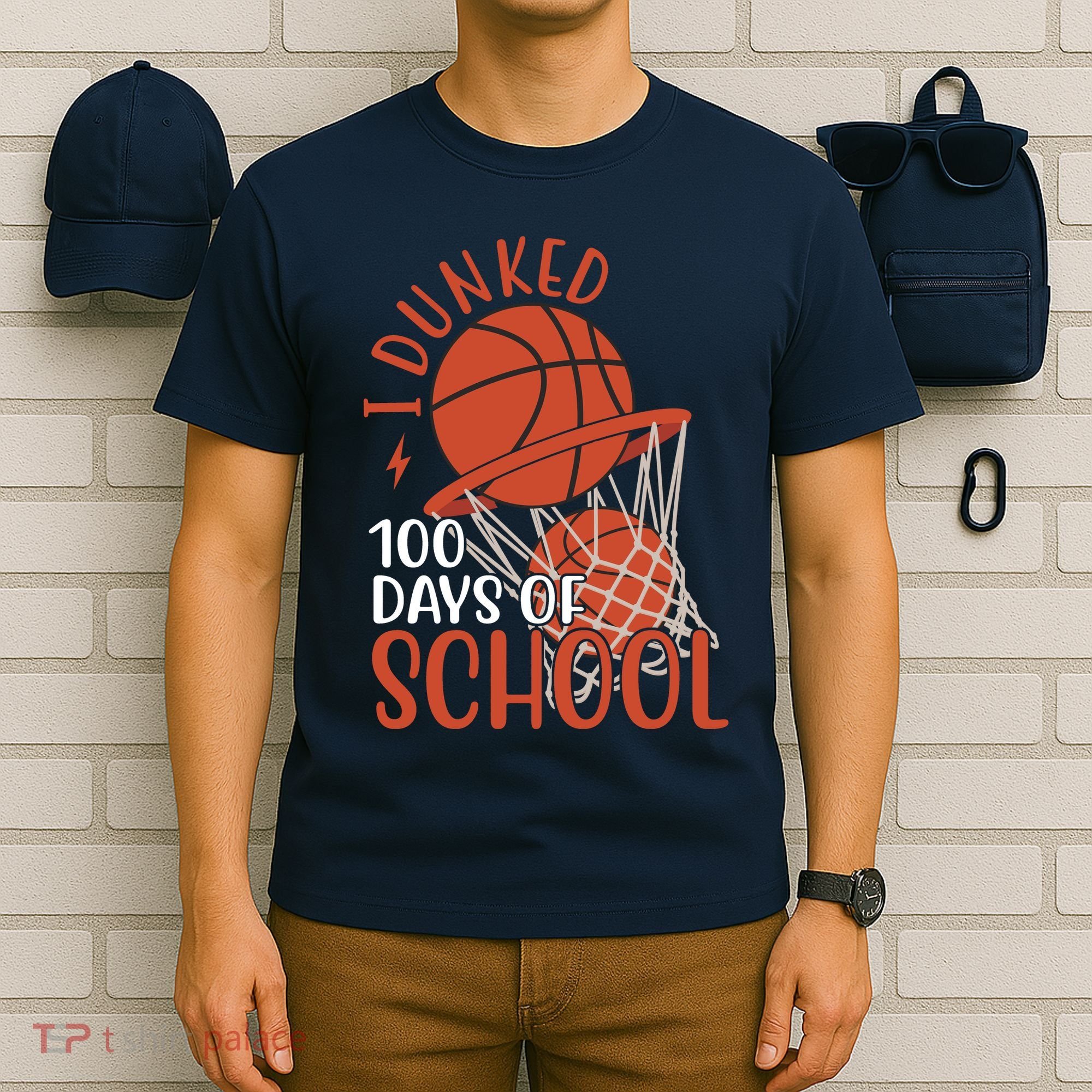I Dunked 100 Days Of School Basketball T-Shirt