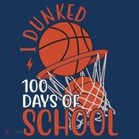 I Dunked 100 Days Of School Basketball Baby Bodysuit thumb 2