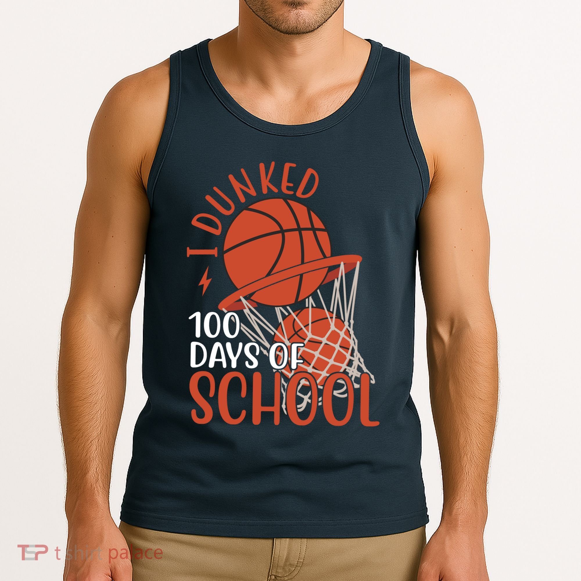 I Dunked 100 Days Of School Basketball Tank Top
