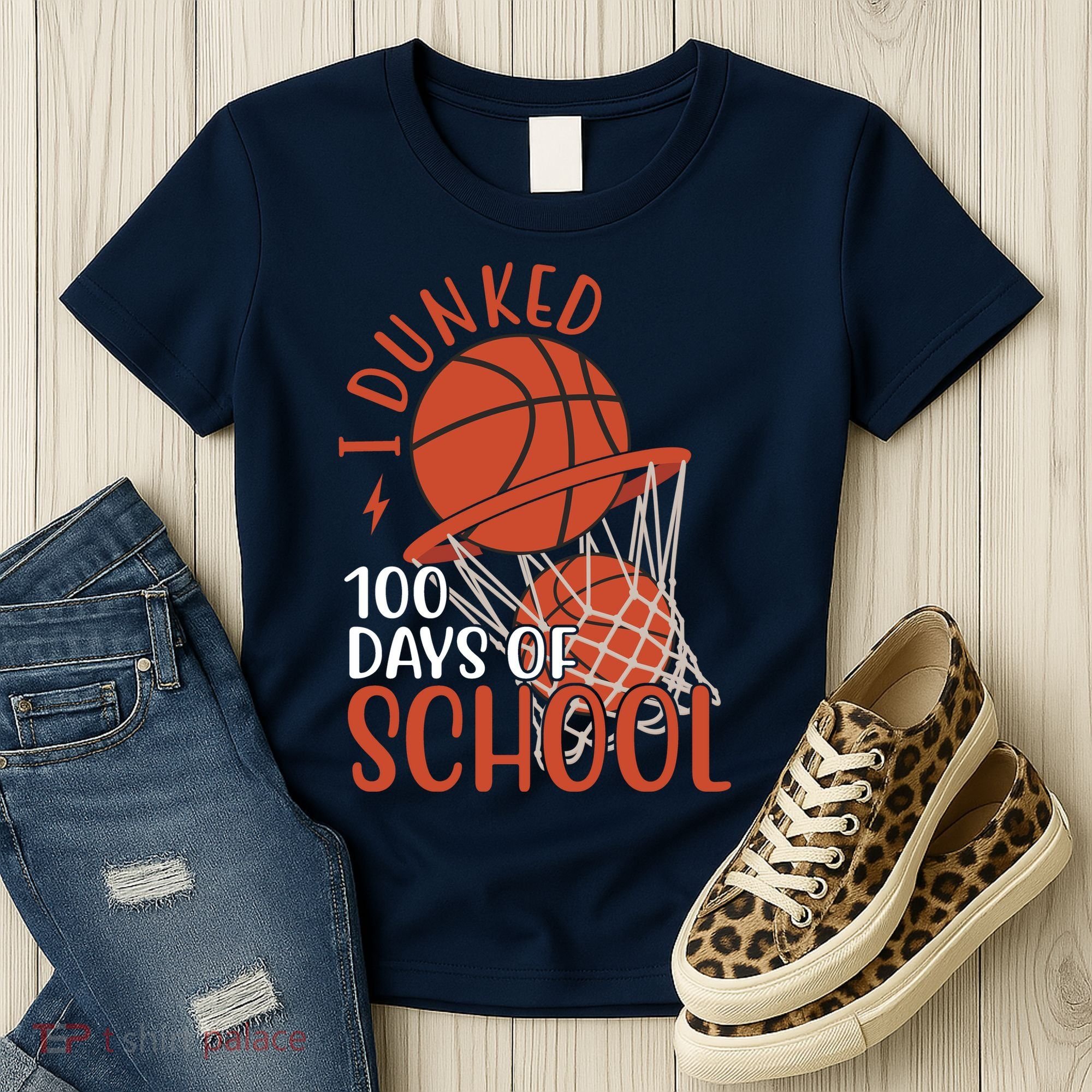 I Dunked 100 Days Of School Basketball Women's T-Shirt