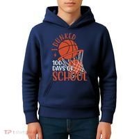 I Dunked 100 Days Of School Basketball Kids Hoodie thumb 4