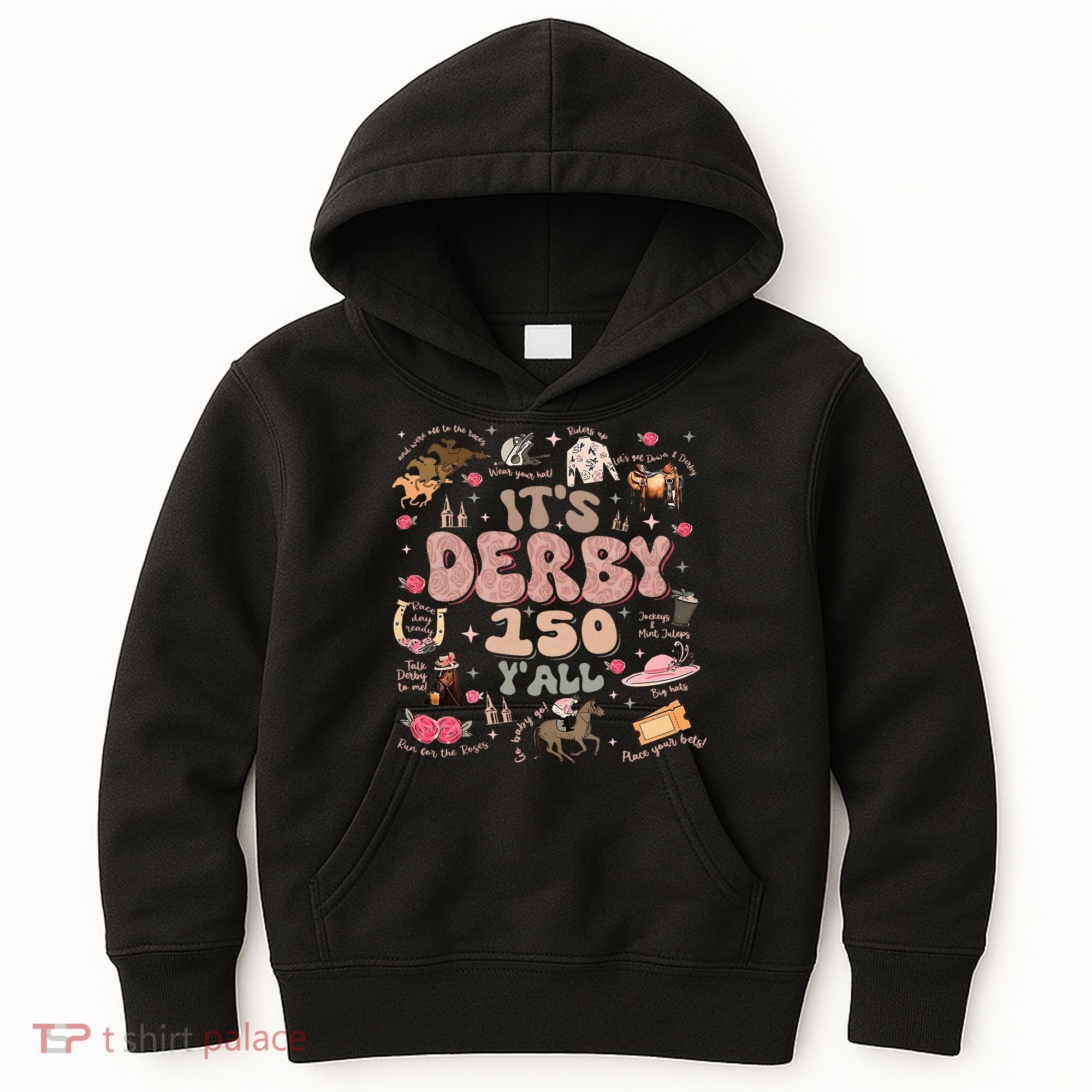 ItS Derby 150 Yall 150th Horse Racing Ky Derby Day Kids Hoodie