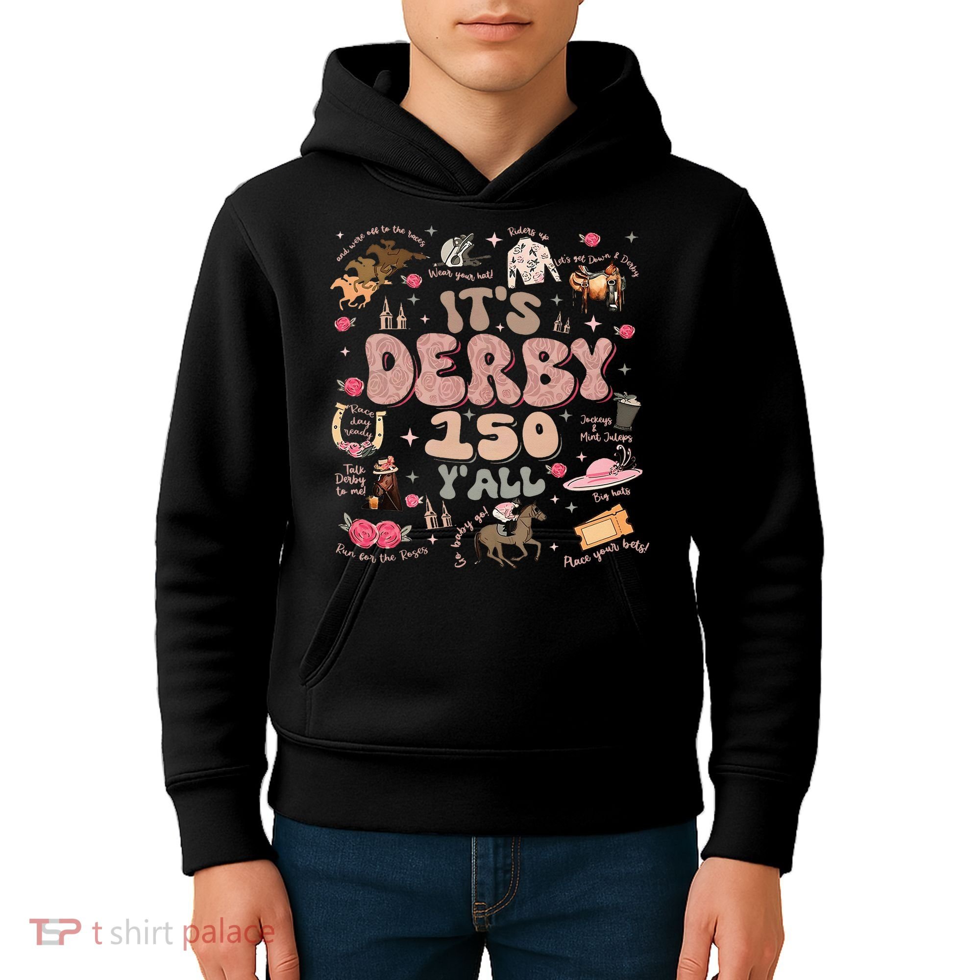 ItS Derby 150 Yall 150th Horse Racing Ky Derby Day Kids Hoodie