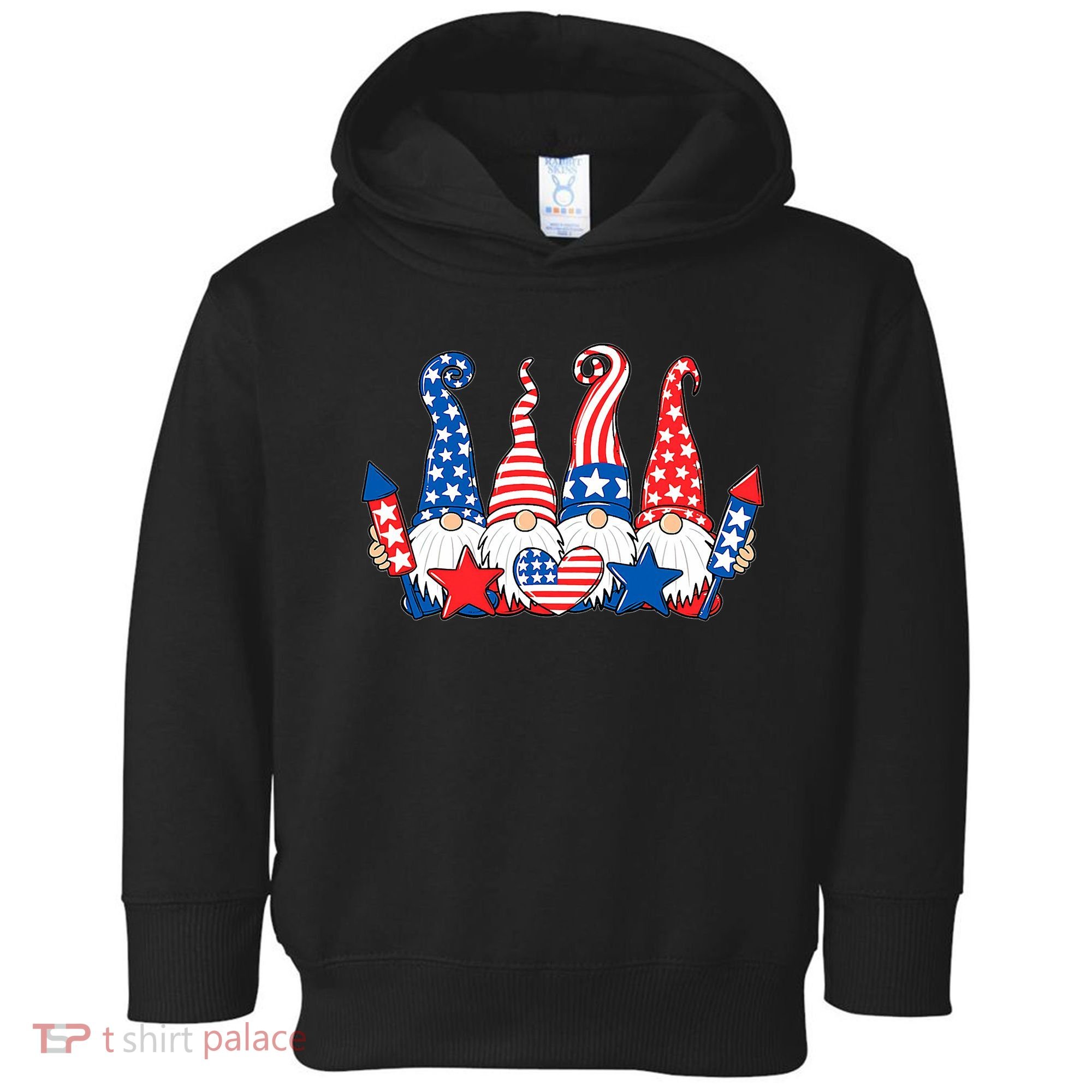 Independence Day 4th Of July Cute Gnomes Toddler Hoodie