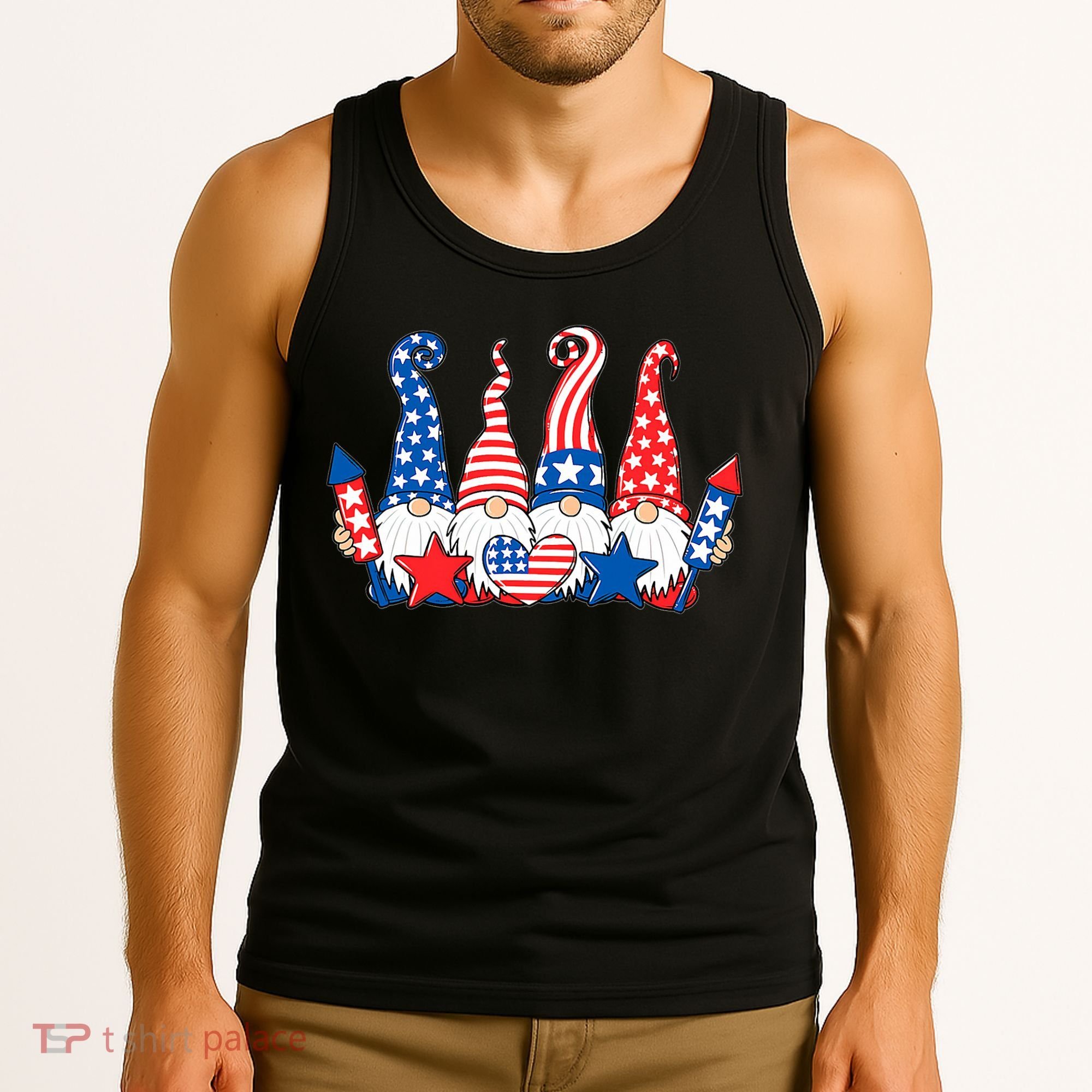 Independence Day 4th Of July Cute Gnomes Tank Top