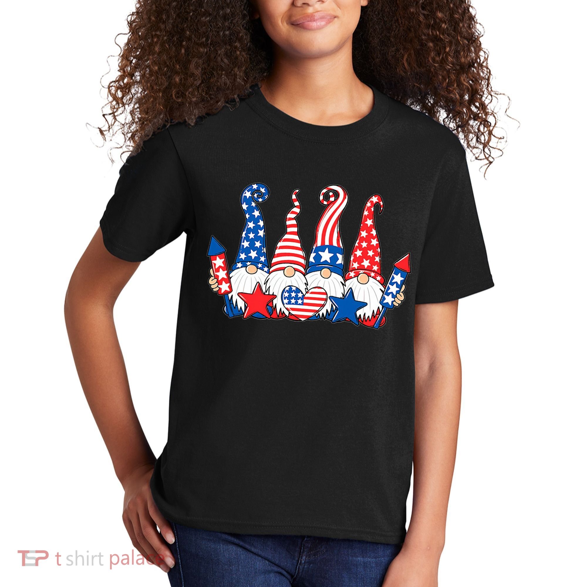 Independence Day 4th Of July Cute Gnomes Kids T-Shirt