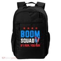 Independence Day 4th Of July Boom Squad If I Run You Run Backpack thumb 0