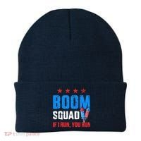 Independence Day 4th Of July Boom Squad If I Run You Run Beanie thumb 0