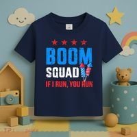 Independence Day 4th Of July Boom Squad If I Run You Run Toddler T-Shirt thumb 3