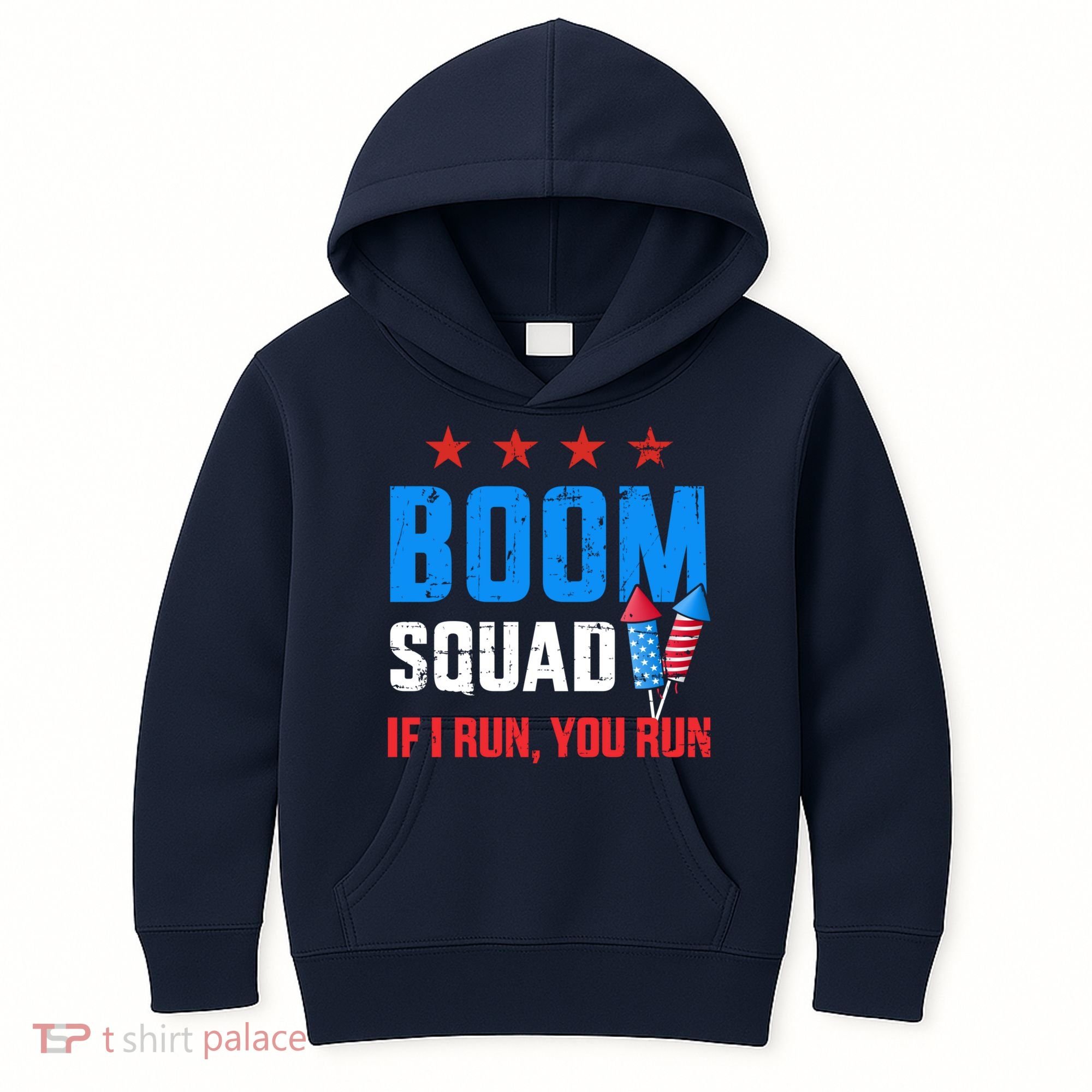 Independence Day 4th Of July Boom Squad If I Run You Run Kids Hoodie