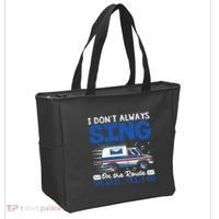 I DonT Always Sing On The Route Funny Rural Mail Carrier Tote Bag thumb 2