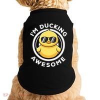 IM Ducking Awesome I Love Duck Lovers Funny Rubber Duck Doggie Tank thumb 0