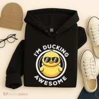 IM Ducking Awesome I Love Duck Lovers Funny Rubber Duck Hoodie thumb 4