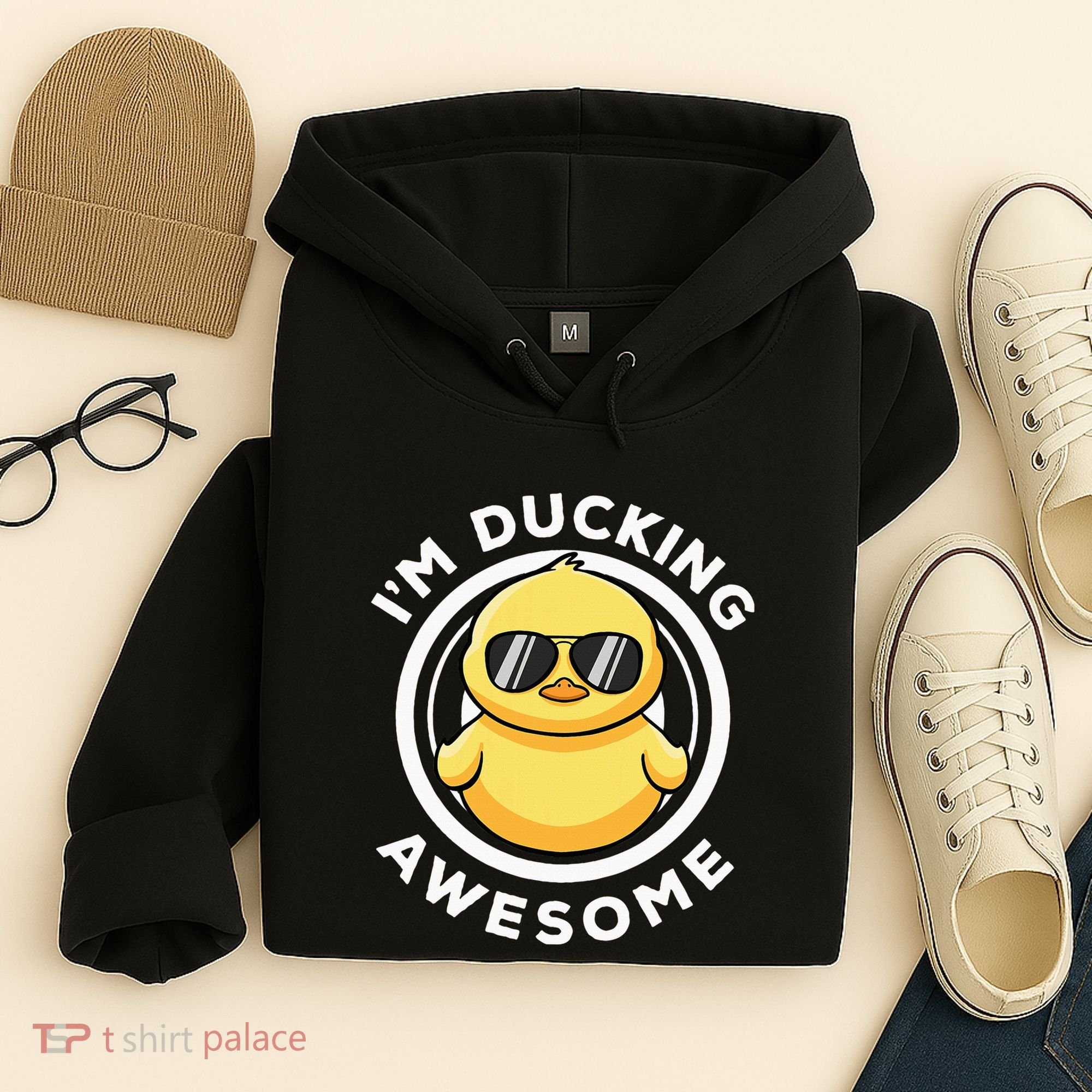 IM Ducking Awesome I Love Duck Lovers Funny Rubber Duck Hoodie