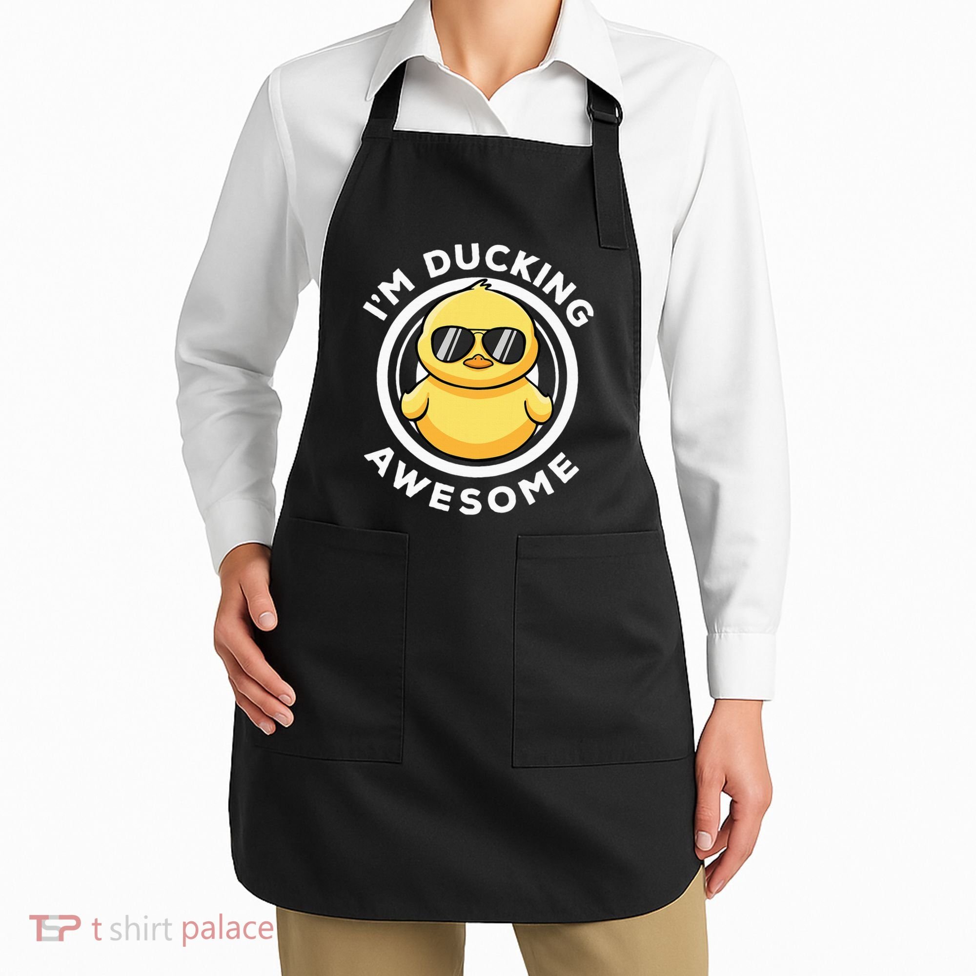 IM Ducking Awesome I Love Duck Lovers Funny Rubber Duck Apron