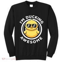 IM Ducking Awesome I Love Duck Lovers Funny Rubber Duck Sweatshirt thumb 0
