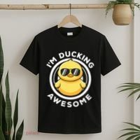 IM Ducking Awesome I Love Duck Lovers Funny Rubber Duck T-Shirt thumb 2