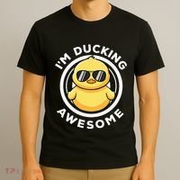 IM Ducking Awesome I Love Duck Lovers Funny Rubber Duck T-Shirt thumb 3