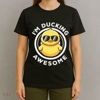 IM Ducking Awesome I Love Duck Lovers Funny Rubber Duck T-Shirt thumb 4