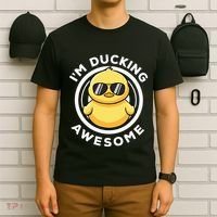 IM Ducking Awesome I Love Duck Lovers Funny Rubber Duck T-Shirt thumb 6