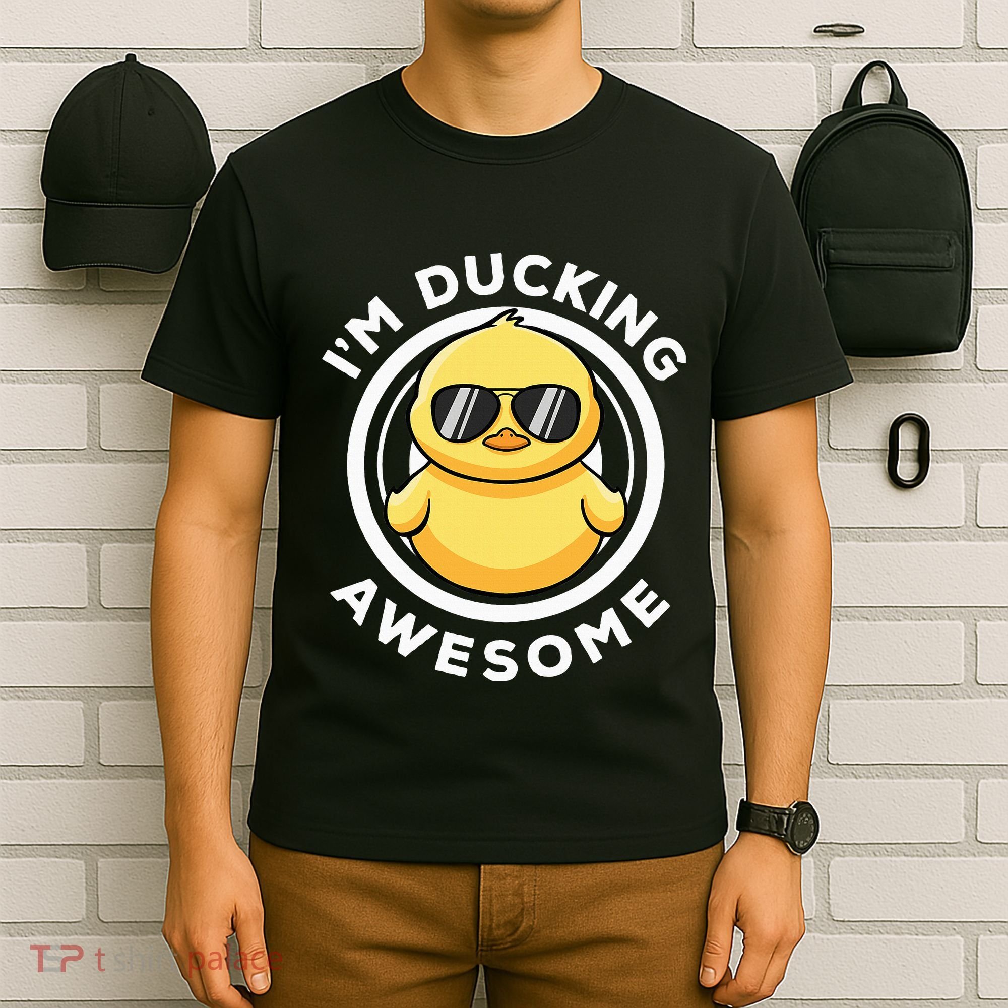 IM Ducking Awesome I Love Duck Lovers Funny Rubber Duck T-Shirt