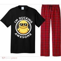 IM Ducking Awesome I Love Duck Lovers Funny Rubber Duck Pajama Set thumb 0