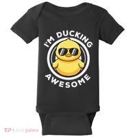 IM Ducking Awesome I Love Duck Lovers Funny Rubber Duck Baby Bodysuit thumb 0