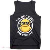 IM Ducking Awesome I Love Duck Lovers Funny Rubber Duck Tank Top thumb 0