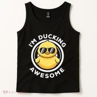 IM Ducking Awesome I Love Duck Lovers Funny Rubber Duck Tank Top thumb 2