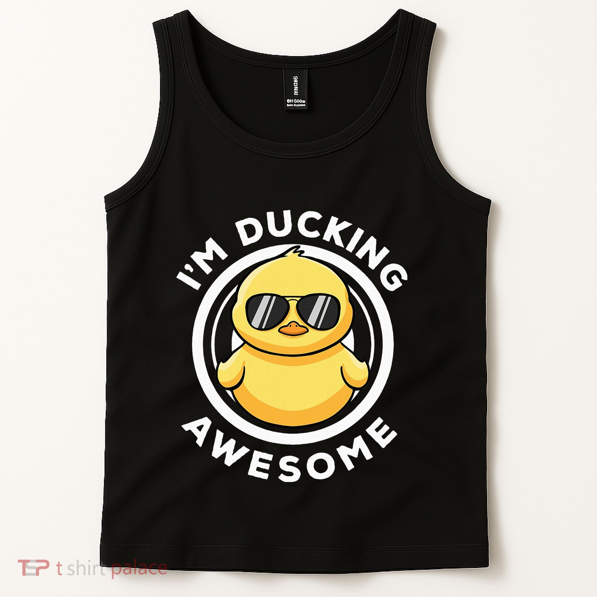 IM Ducking Awesome I Love Duck Lovers Funny Rubber Duck Tank Top
