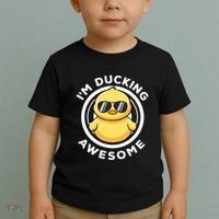 IM Ducking Awesome I Love Duck Lovers Funny Rubber Duck Toddler T-Shirt thumb 2