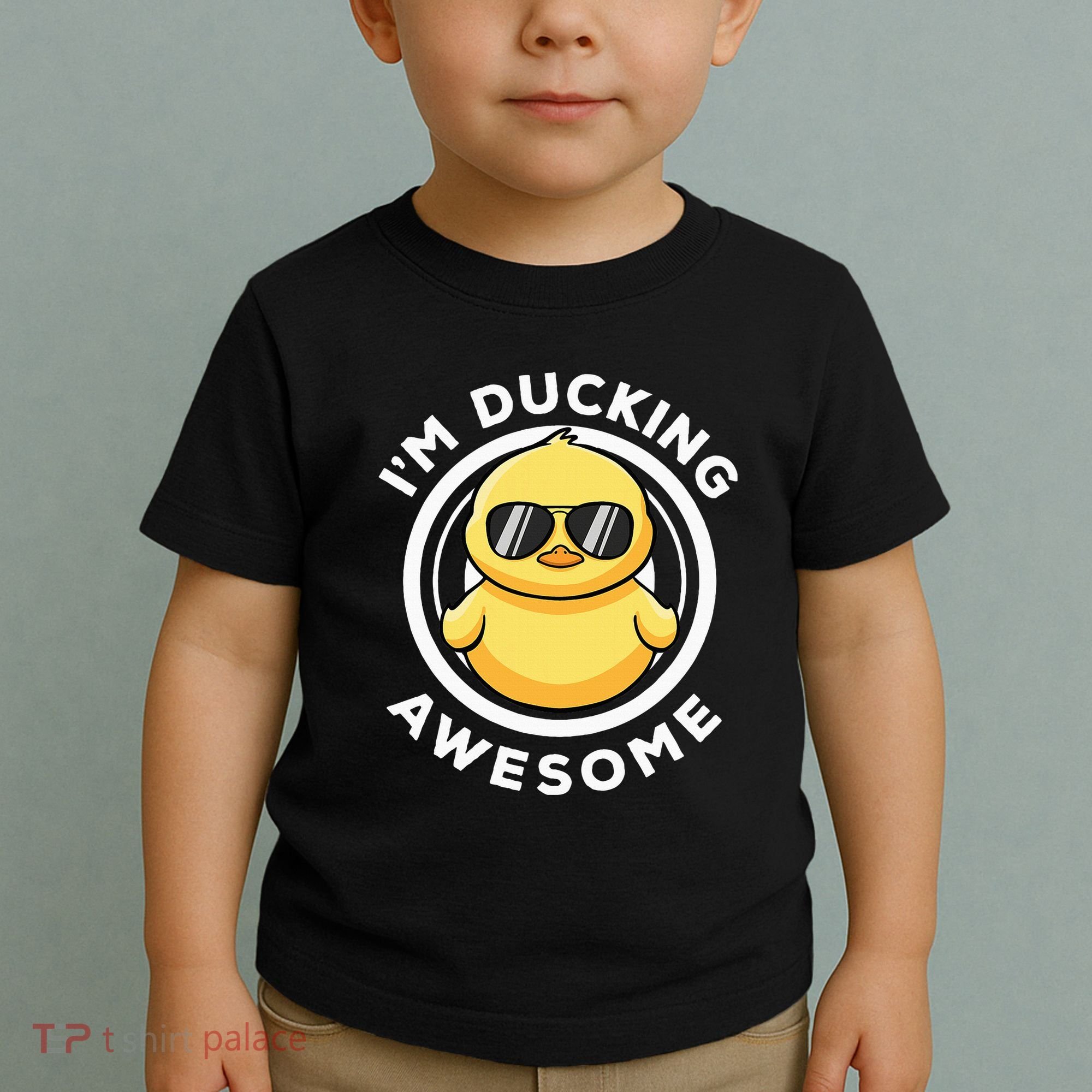 IM Ducking Awesome I Love Duck Lovers Funny Rubber Duck Toddler T-Shirt