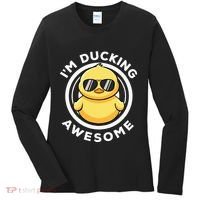 IM Ducking Awesome I Love Duck Lovers Funny Rubber Duck Women's Long Sleeve Shirt thumb 0