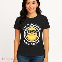 IM Ducking Awesome I Love Duck Lovers Funny Rubber Duck Women's T-Shirt thumb 4