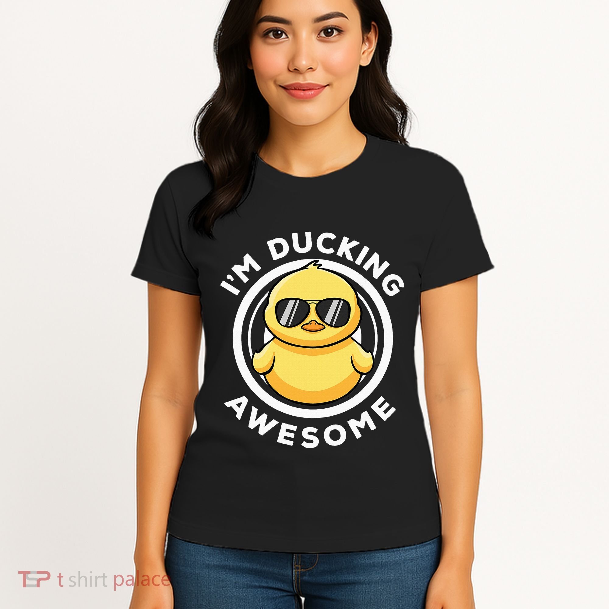 IM Ducking Awesome I Love Duck Lovers Funny Rubber Duck Women's T-Shirt