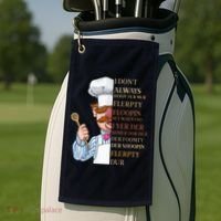 I Don't Always Herdy Dur Mur Flerpty Floopin Golf Towel thumb 2