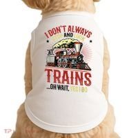 I Don't Always Stop And Look At Trains Gift Doggie Tank thumb 0